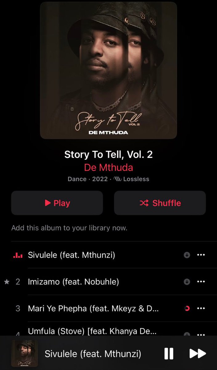 @DeMthudaSA - Just released.
Album: Story to tell, Vol.2 (8 Songs)
Can't wait for 23rd December in Kenya #AfroTribez <a href="/afrotribez/">Afrotribez_</a> it will be a Banger.
