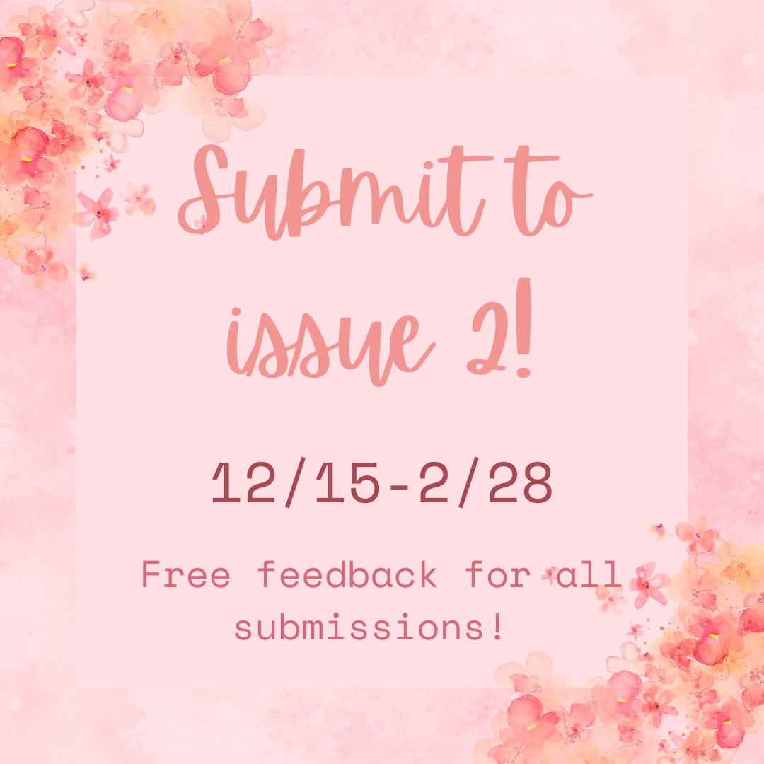 Submissions for our second issue are officially open! Show us your prose, your poetry, your hybrid work, and your art– we want to review it all!

As always, we offer free feedback for every submission. Submit here: thedawnreview.com/submit-issue-2