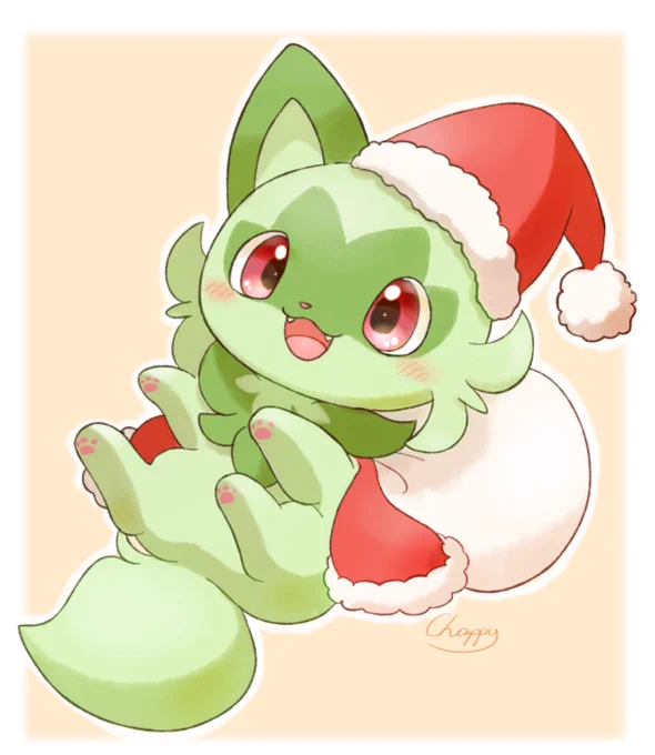 クリスマスが待ちきれないニャオハ 