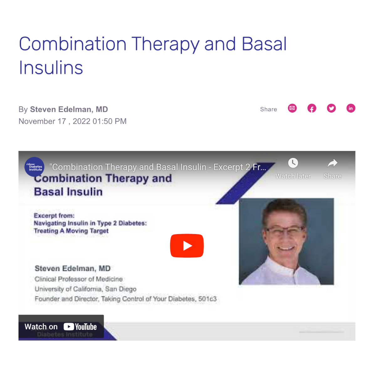 LifeScan Diabetes Institute on Twitter "Get quick update on use of