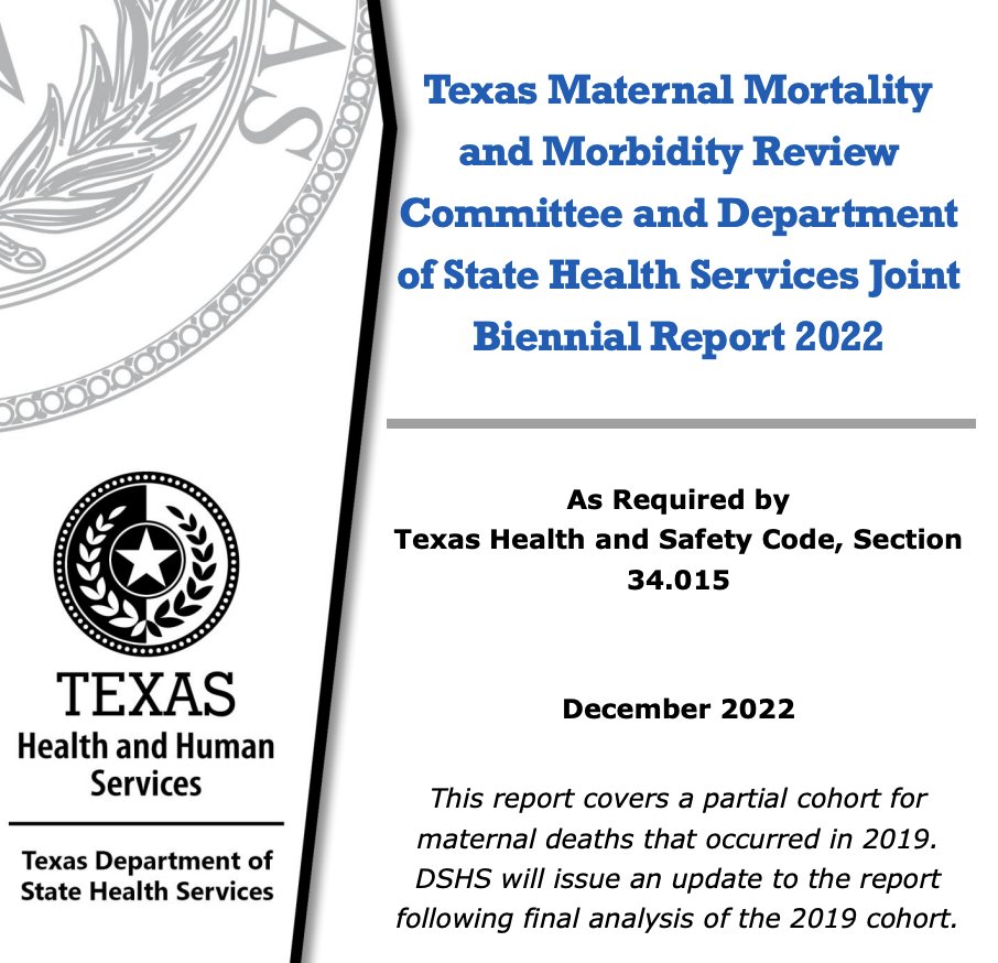 putkids1st's tweet photo. They finally released the TX maternal mortality report.

It makes clear TX leaders must do more to prevent maternal deaths &amp; support healthy pregnancies among women of all backgrounds but particularly among Black women.

It urges a year of health coverage after pregnancy. #TXlege https://t.co/kfqMogeXFp