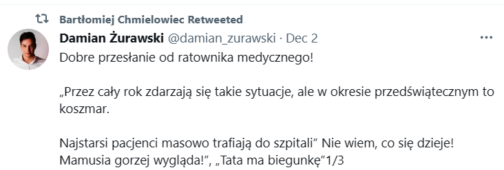 PrimulaClinic's tweet photo. To są mity krążące od lat, dobrze je znam. Konsekwencją podawania dalej takich nieweryfikowalnych bzdur przez @RzeczPacjenta będzie obawa rodziny przed wezwaniem ZRM, "bo napiętnują nas, że chcemy się pozbyć babci na święta". https://t.co/nn2v2eNSCX