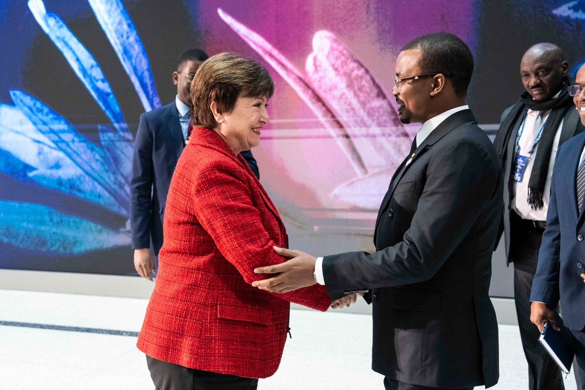 KGeorgieva's tweet photo. Congratulations to President @GmahamatIdi on the first debt treatment agreement reached under @G20 Common Framework. This agreement, along with 🇹🇩Chad’s commitment to sound policies and reforms, paves the way for conclusion of the 1st and 2nd reviews under the IMF program. https://t.co/Ql7w0JTW5m