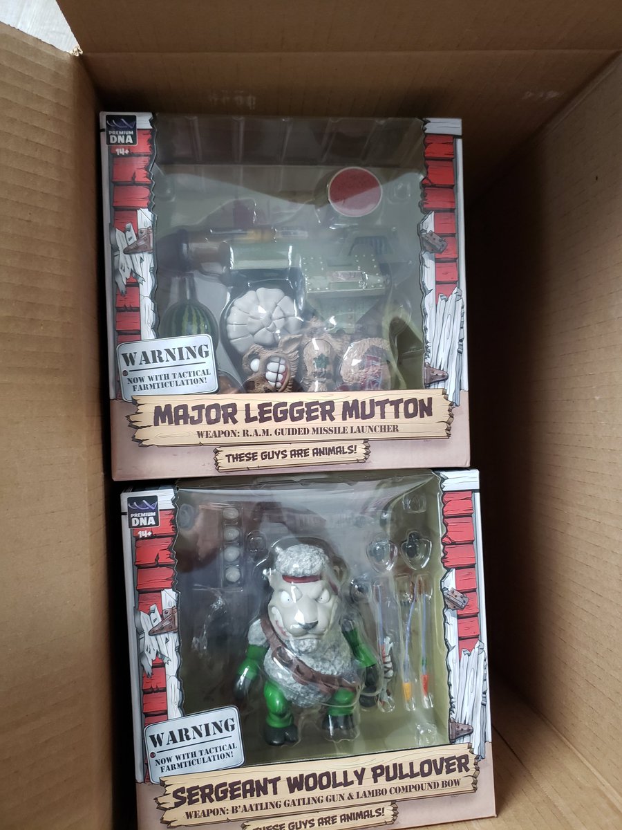 Matthew82666's tweet photo. Well Holy shit! And Merry Christmas! Thank you @MegalopolisToys and @ToysDna Definitely worth the wait. I wont lie I was skeptical if I was ever going to see them. In the long run they showed up and I'm happy #barnyardcommandos #porks #rams https://t.co/OhlXr1aOi1