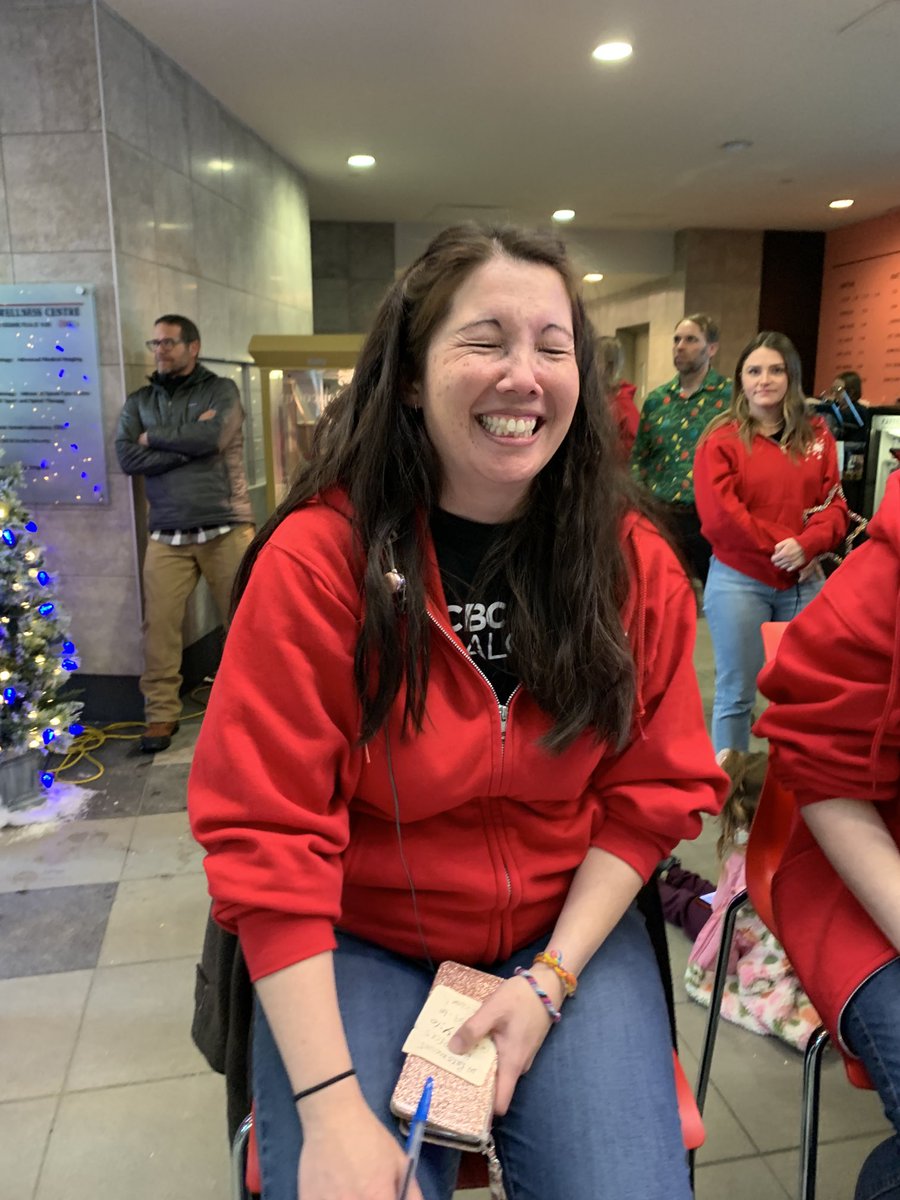 MeeganReadCBC's tweet photo. @CBCKimJ PRODUCER EXTRAORDINAIRE- #BlitzDay @CBCHomestretch #cbcfeedsyyc #MakeTheSeasonKind -will we raise $1 million for @CalgaryFoodBank ? Tune in @cbcradio 99.1 FM or on the #CBCLISTENAPP https://t.co/3TRiBQcSDi