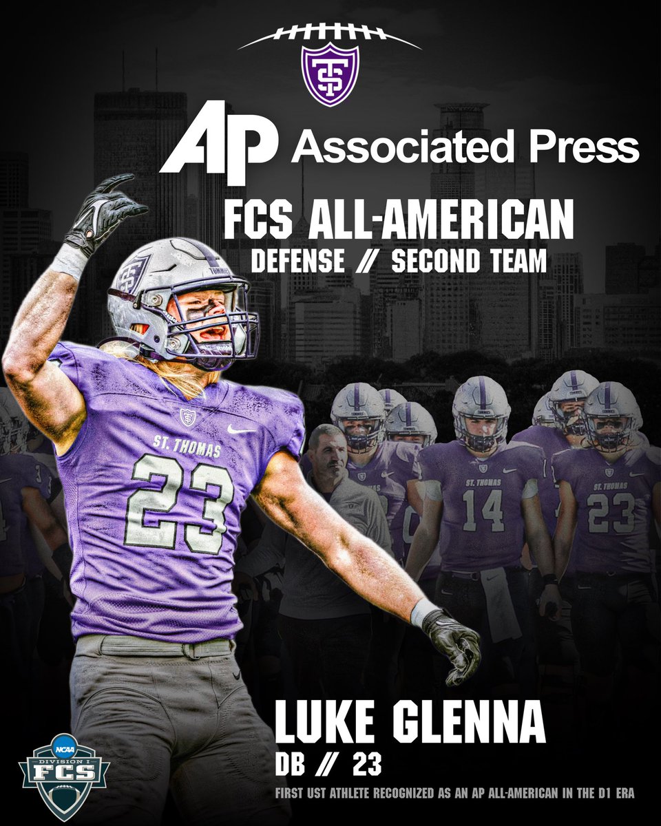 Congrats to Our University’s 1️⃣st Ever D-1 𝘼𝙇𝙇-𝘼𝙈𝙀𝙍𝙄𝘾𝘼𝙉 🇺🇸🇺🇸<a href="/LukeGlenna/">Luke Glenna</a> A Legacy Earned! 🔒 <a href="/UofStThomasMN/">University of St. Thomas</a> #TheJourney

🔗:  tinyurl.com/29ph85sp
📰 : tinyurl.com/bddpfs9k

#P21de | #Pa22ion | #Pion23rs ✅🔥