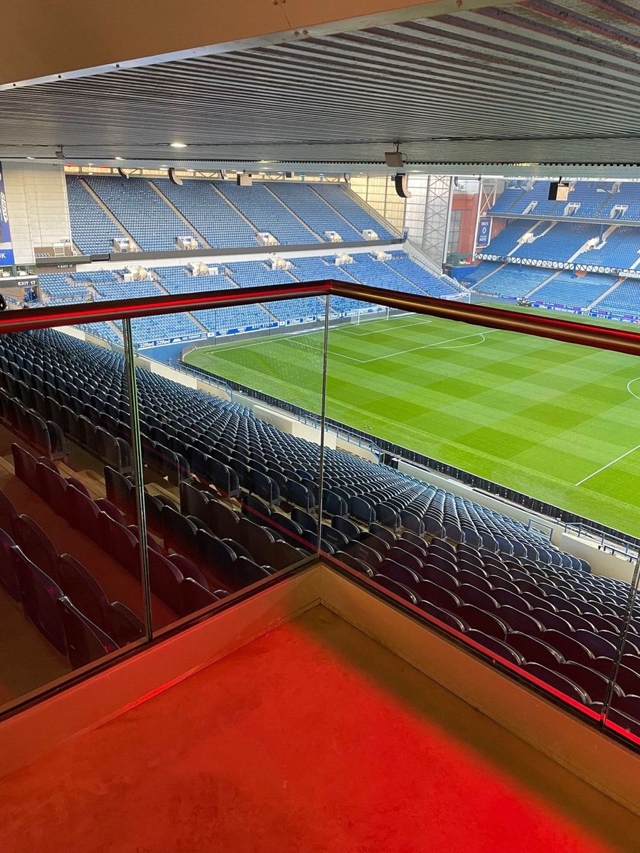 📸 View from the accessible platform at Blue Sky Lounge. 

This represents an enhanced hospitality and viewing experience within Ibrox Stadium for those with mobility issues.

#EveryoneAnyone 💙