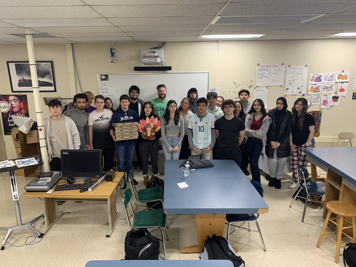 OLCHSStuCo's tweet photo. The Turkey Chalice trophy will stay in Mr. Kallenborn’s room ANOTHER year. His three classes raised $1,200 for local food pantries during Student Council’s annual Thanksgiving food drive!  #olchspride #gospartans https://t.co/FXE4ru7FFz