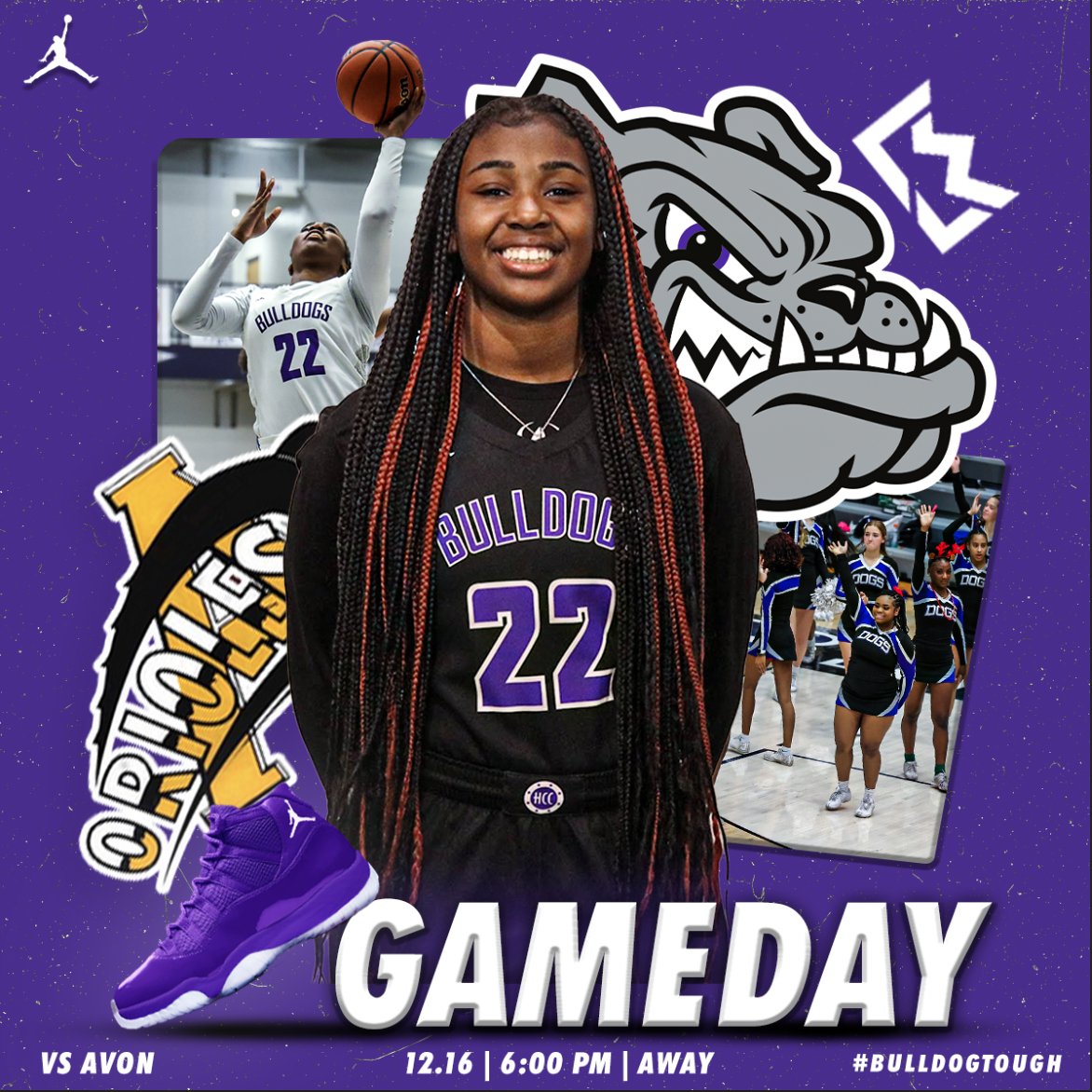 It's #GAMEDAY

🏀 » <a href="/bhsdogsghoops/">BHS Girls Basketball</a> 
🆚 » Avon
📅 » December 16
⏰ » 6:00 PM
📍 » Away

#BulldogTough