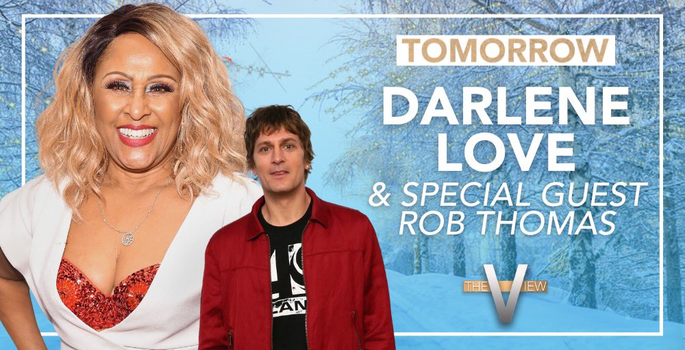 TOMORROW: Our friend Darlene Love continues her holiday tradition by performing her beloved hit 'Christmas (Baby Please Come Home)' on #TheView stage and this year she's joined by special guest <a href="/ThisIsRobThomas/">Rob Thomas</a>! 🎄