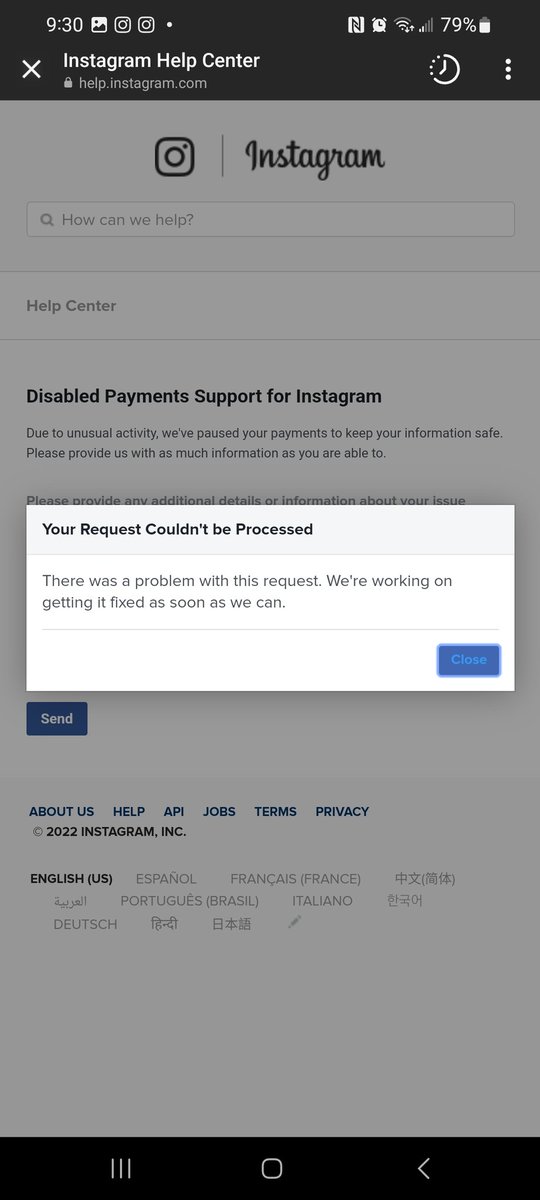 drejon305's tweet photo. @Meta Why am I getting this same error message for over a year when attempting to verify my identity and recover my ad account? No one is resolving my issues with your platform(s). smh https://t.co/E6eOp6MwCU