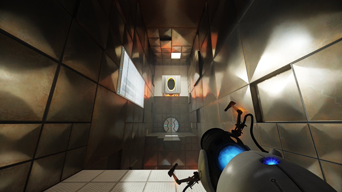 xCarpenedo's tweet photo. A melhor oportunidade pra revisitar esse clássico. Thinking with portals (and path tracing)! #PortalWithRTX #PCMR #RTXOn https://t.co/WjdI0plf5I