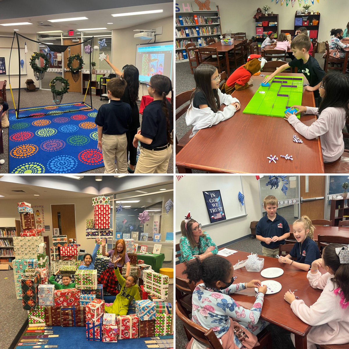 MrsPatrick_GLJH's tweet photo. We had so much fun together today! We had our White Elephant Gift Exchange, Snow Much Fun rotations in the library, an amazing concert from our CPES choir and handbells, and topped it off with Polar Express Day! It was such an awesome day! ❤️🎄💚 @TISDCPES https://t.co/TlCRbcG77O