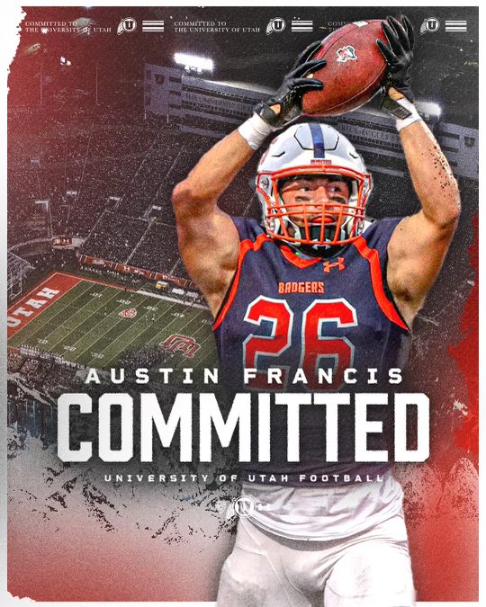 Austin Francis (@austfrancis1) on Twitter photo I’m grateful for my journey this far, excited for this next step… I am 100% COMMITTED‼️<a href="/Utah_Football/">Utah Football</a> @evanjohnsonUU <a href="/Colton_Swan/">Colton Swan</a> <a href="/UteReef33/">Sharrieff Shah Sr.</a> <a href="/bigfam94/">Luther Elliss</a> #goutes I’m grateful for my journey this far, excited for this next step… I am 100% COMMITTED‼️<a href="/Utah_Football/">Utah Football</a> @evanjohnsonUU <a href="/Colton_Swan/">Colton Swan</a> <a href="/UteReef33/">Sharrieff Shah Sr.</a> <a href="/bigfam94/">Luther Elliss</a> #goutes