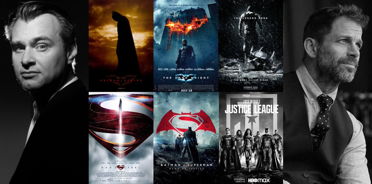 SnyderQueen_'s tweet photo. Christopher Nolan and Zack Snyder gave us the two greatest CBM trilogies ever. #Batman &amp; #Superman https://t.co/nCOaRWzrti