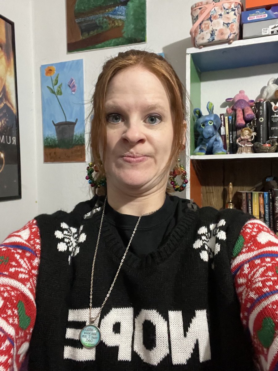 KendallBeckloff's tweet photo. Ugly Sweater! I think multi-colored cotton balls and sparkles will make it look better.   West do you think? 🙂👊🏻🤟🏻#ChristmasDressUp #Fun #ParaLove #ParaLife https://t.co/iV8Gr4yHqS