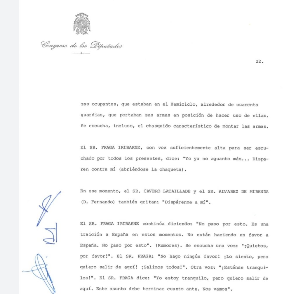 Manumasva's tweet photo. Dentro de 50 años, cuando alguien lea el diario de sesiones leerá la intervención de Felipe Sicilia diciendo que la derecha dio el golpe de Estado de 1981. Afortunadamente, el diario de sesiones de entonces explica a la perfección el papel de personas como Fraga. https://t.co/DM6OA8X3Mw