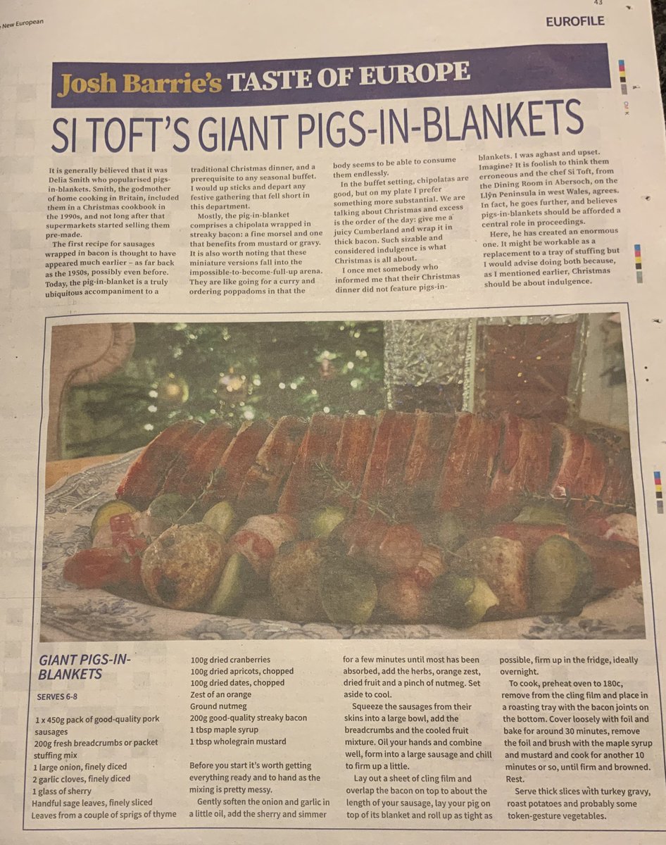 Si Toft <a href="/eldiningroomi/">The Dining Room</a> yn y Dining Room, Abersoch - syniad bach i chi dros Dolig (o'r New European heddiw) edrych yn flasus iawn i mi