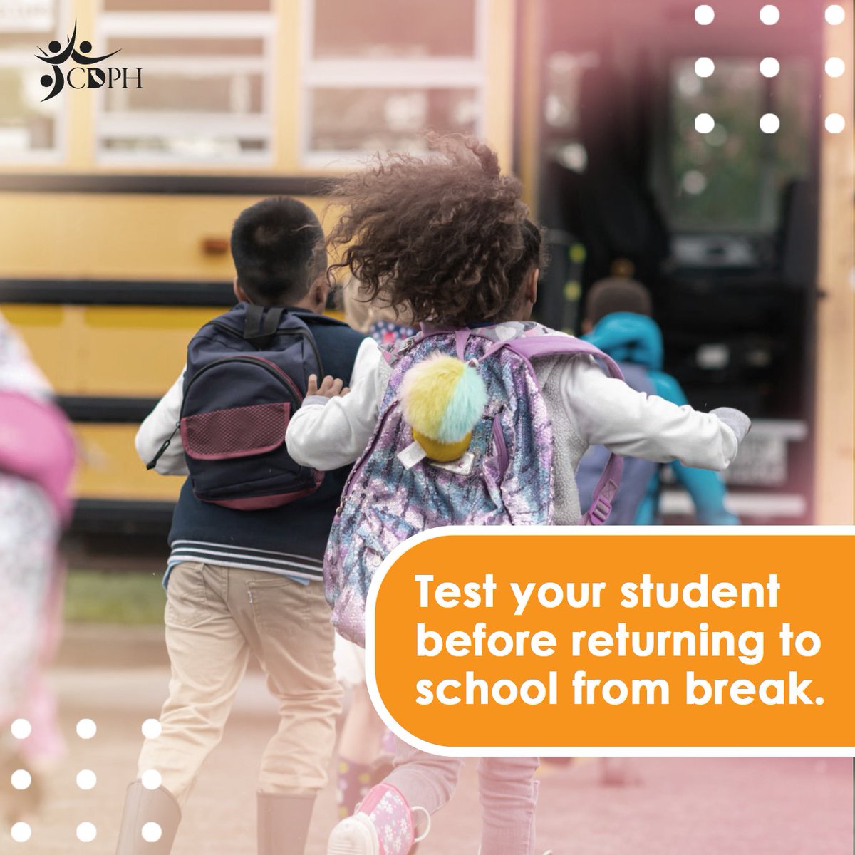 CADeptEd's tweet photo. Be prepared to return from winter break! California is providing free/at-home COVID-19 tests to K–12 schools in the Golden State. Return to school safely by learning about the #OTCCOVID19Testing program. 

Learn more: https://t.co/w9DVKT7AYO https://t.co/drACLrwS5e