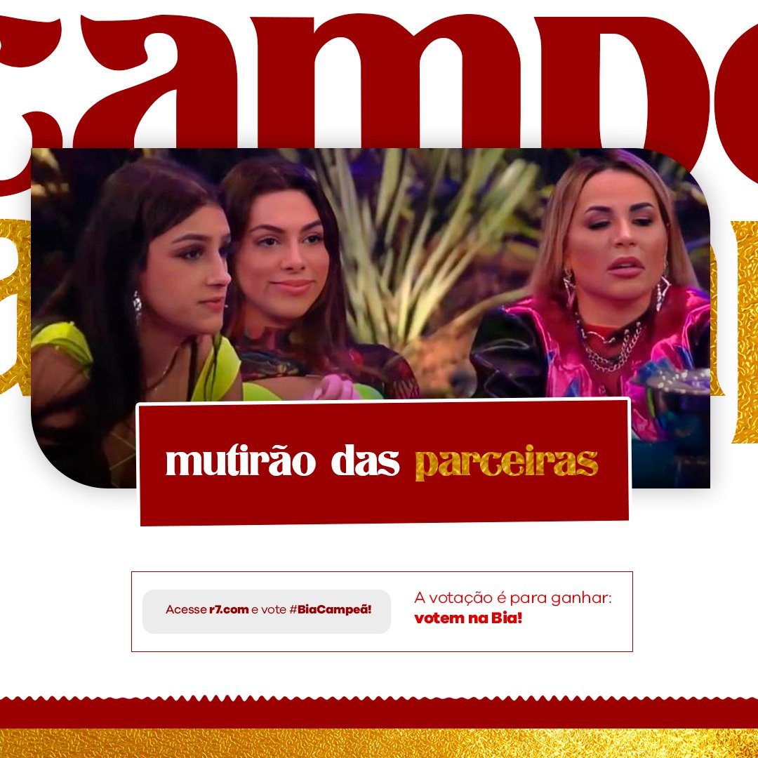biamiranda's tweet photo. 🌶 MUTIRÃO DAS PARCEIRAS FEAT. @Dra_Deolane @petalagb + @centralreality ⚖️ 🦋

🔥 META: 1.000 REPLIES (50 VOTOS NA BIA, UM EMOJI)

🕰 ENCERRAMENTO: 22H
 
💰 VOTE BIA PARA GANHAR!

❤️ LINK: https://t.co/X6zO3eSwg3

#BiaCampeã | #FinalAFazenda https://t.co/lKe11bHJAg