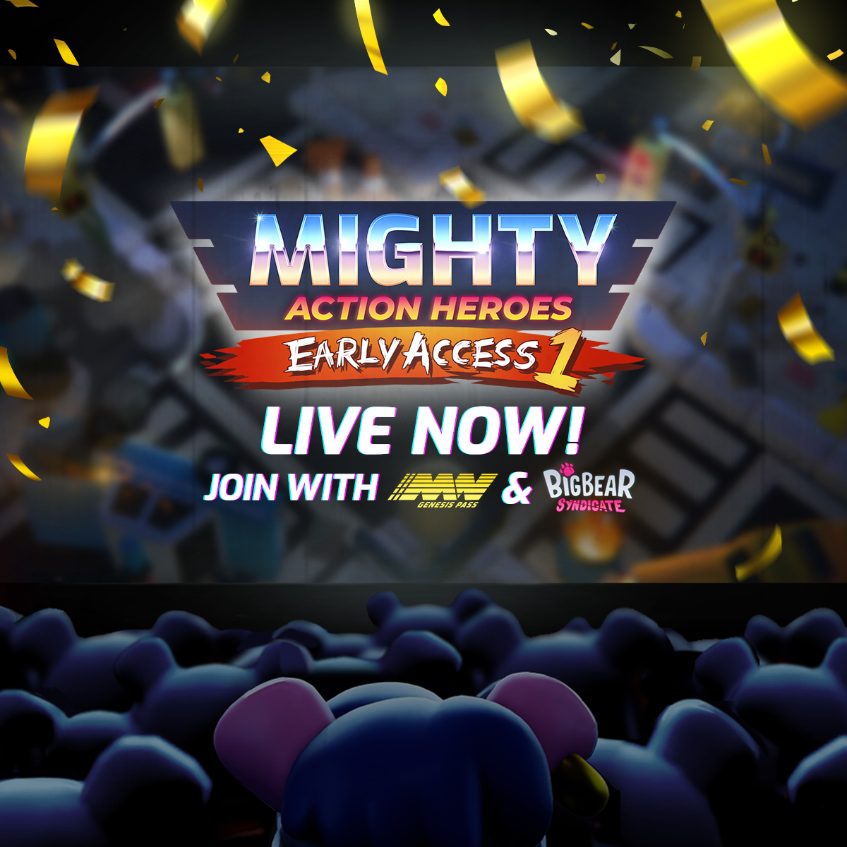 PlayMightyHero's tweet image. 📣 It's time to play Mighty Action Heroes for the FIRST TIME EVER 🥳

Grab your #BigBearSyndicate or @JoinMightyNet  pass and log in now!

➡️ play.mightynet.xyz