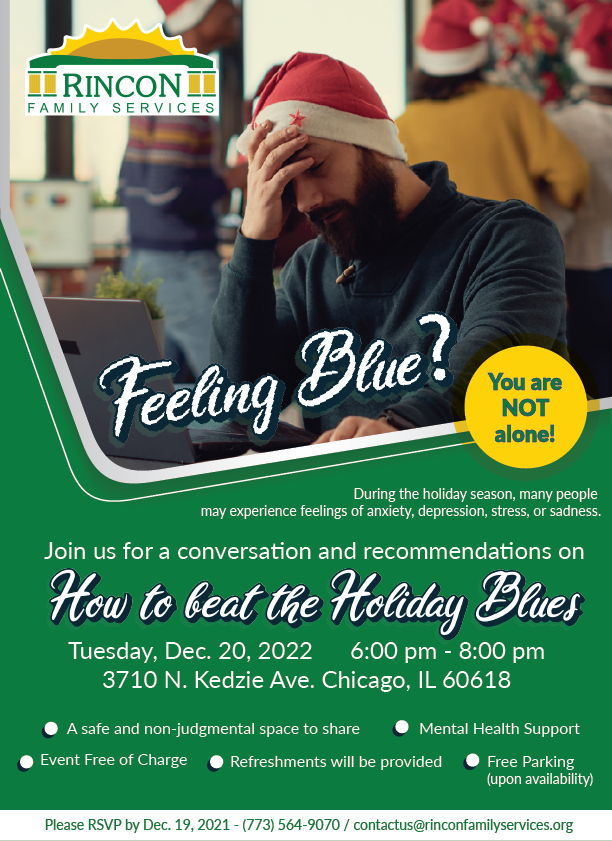 Join us for a conversation on how to beat the Holiday Blues! #YouAreNotAlone 
RSVP - eventbrite.com/e/482247845287