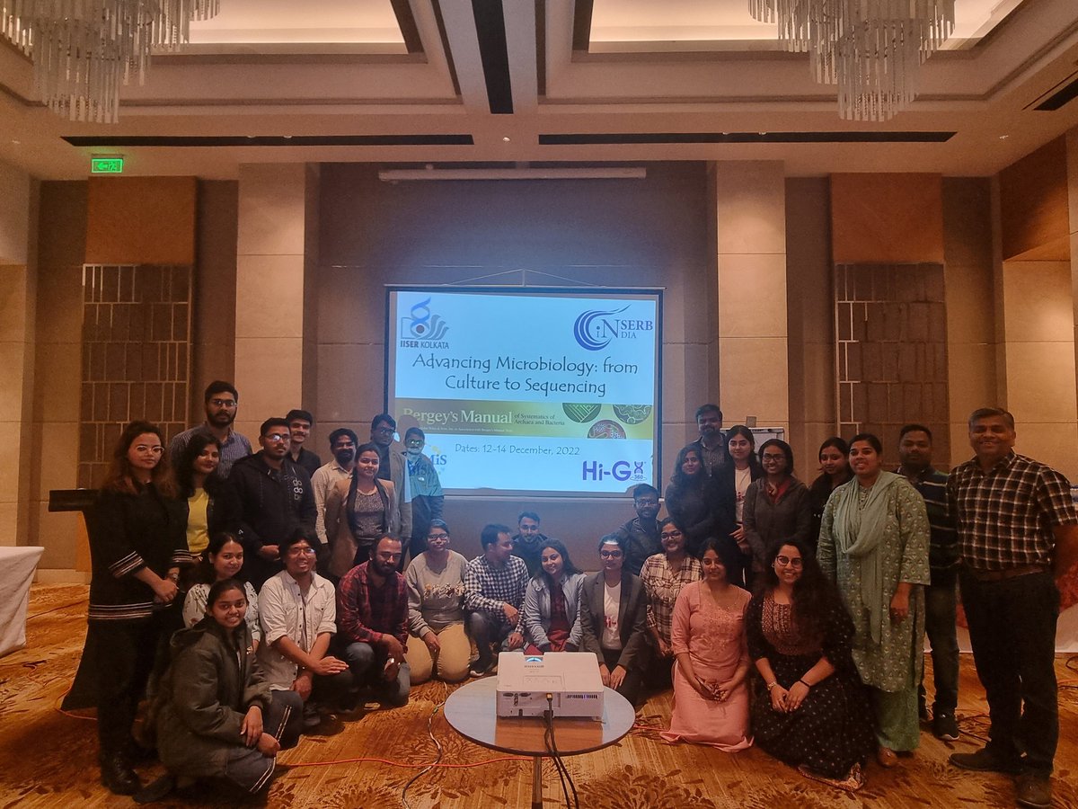What an amazing three days well spent with the participants at Kolkata during the Whole Genome Analysis workshop. Thanks @Anweghosh @BhadPunyasloke @sharmaG30 @RakshakKumar @iiserkol @soilmicrobe @BISMiS_ @himedialab @serbonline #WilliamWhitman #TaxonomyIsFun #BISMiSLive