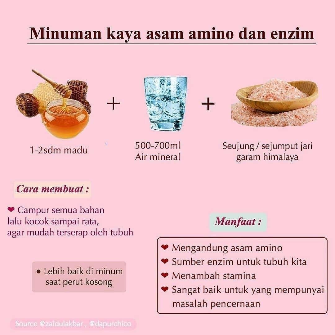 menusehatalami's tweet photo. Madu merupakan sumber asam amino terbaik dari Allah⁣ 

Garam ( real salt seperti himalayan salt, atau sea salt, jgn garam refinasi ya) adalah bahan terbaik yang membuka banyak reaksi enzimatis dalam tubuh kita.⁣ https://t.co/CXRSSEIE1g