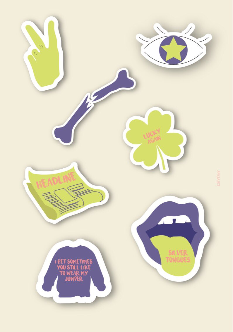louis tomlinson inspired sticker set <3