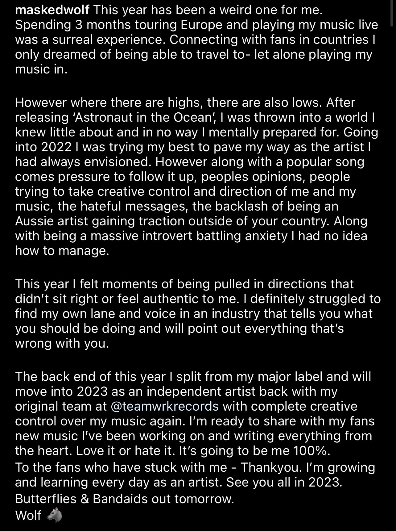 Masked Wolf (maskedwolfmusic) / Twitter