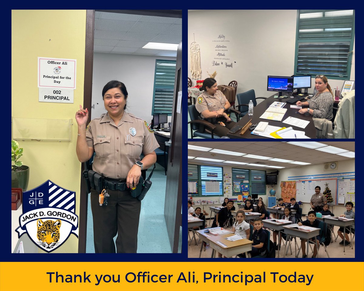 jdgjaguars's tweet photo. We were excited to welcome our #PrincipalTodayMDCPS, Dare Officer Saddiqua Ali from Miami-Dade Police Department!
@MDCPS @MDCPSSouth @SuptDotres @MDCPSCommunity #MDCPScommunity https://t.co/hecXAD2n8w