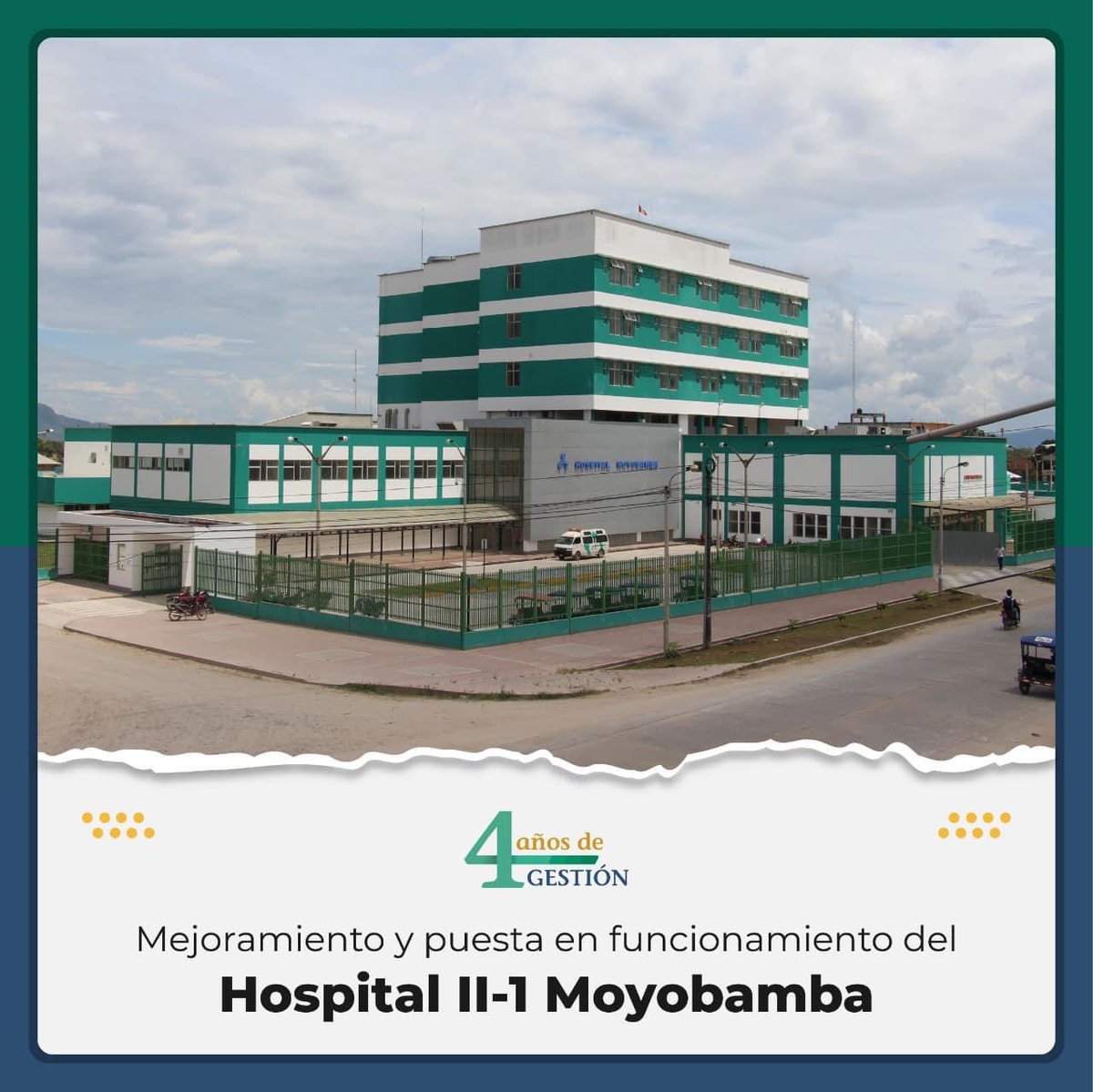 GobSanMartin's tweet photo. #4añosdegestión 🏅| Presentamos los logros destacados de los 4 años de gestión del gobernador regional, @VargasBogarin en la provincia de Moyobamba. 

#gestion #logros #provincia #moyobamba #sanmartin https://t.co/wsslGBWR0O