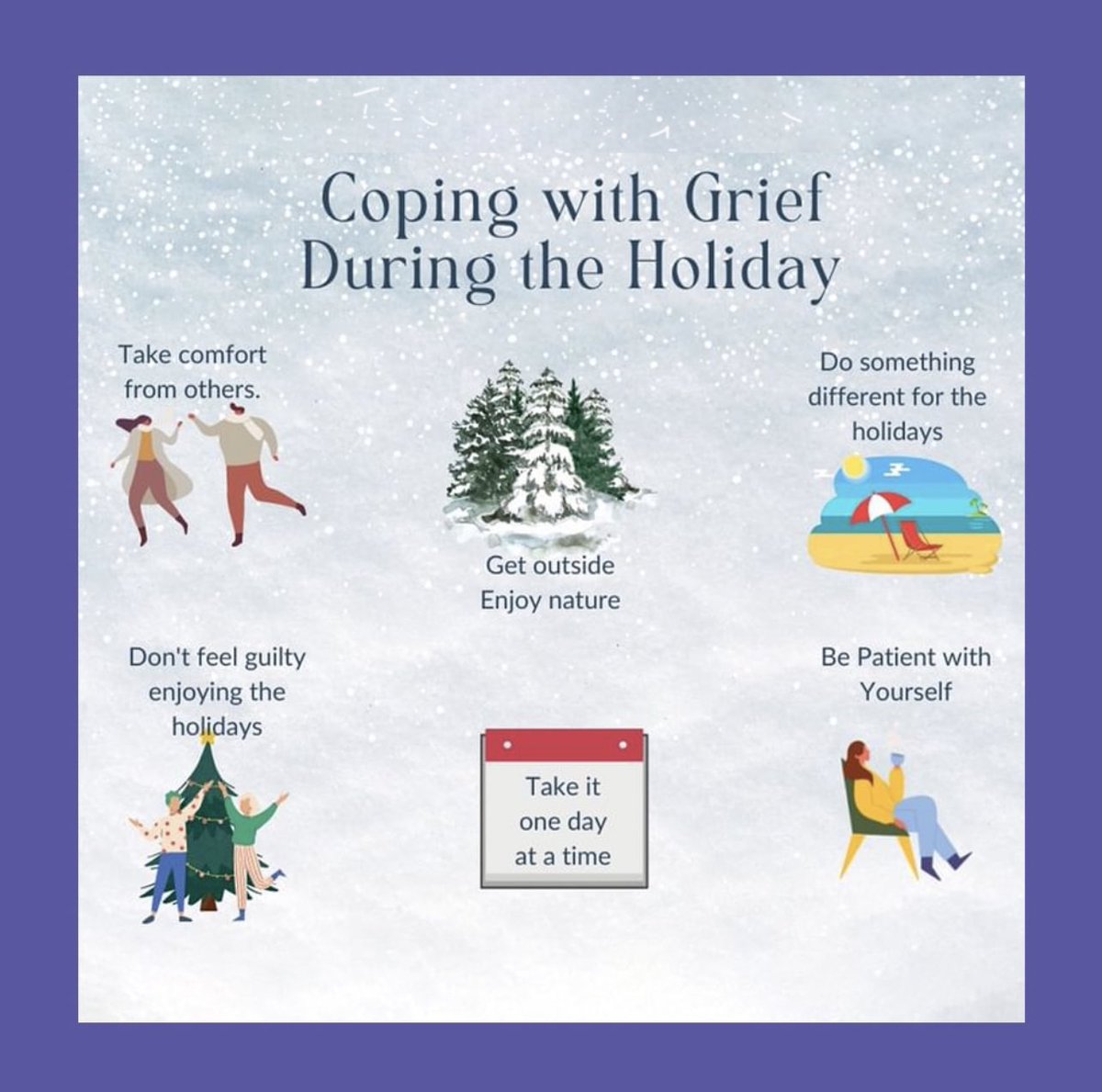 Coping at Christmas. Thankyou to @ourhousegrief for these helpful tips. 🧡🌲🧡🌲
