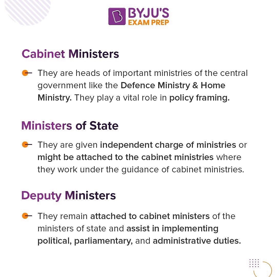 Byjus_ExamPrep's tweet photo. Swipe to know about the 3 categories of India’s Council of Ministers➡️
#UPSCAspirants #UPSCNotes #GovtJobs #GovtExams #CurrentAffairsIndia #UPSCJunction #PrelimsBooster #CurrentAffairsUPSC #IAS #UPSCNotes #councilofministers #politicalnews #GK #gkindia #gkupdates https://t.co/UgEqdI4JFv