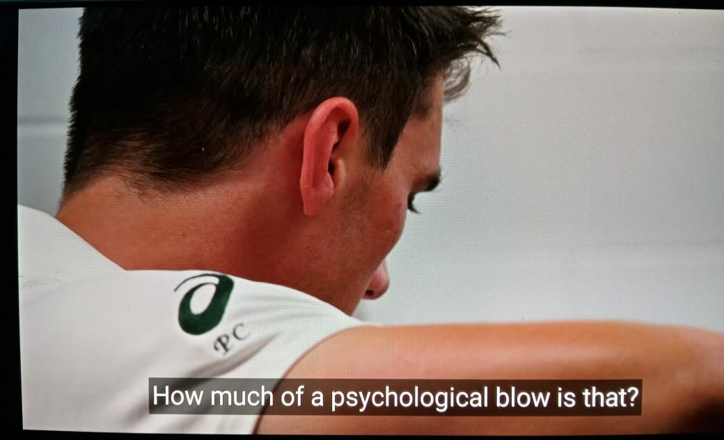 Throwback to when the Aussie bowlers were almost crying because they were in the middle of therapy after having a tough time in the first innings, so they were hoping for a follow on to recover. And then cruel man Virat Kohli, with a smirk on his face, called them to bowl.