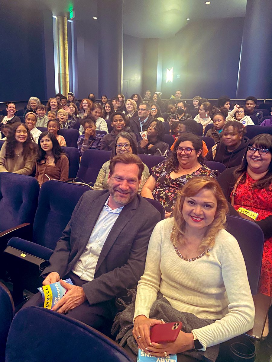 arrowheadplayer's tweet photo. Family night at @hobbycenter was a success! “Mary Poppins” was Supercalifragilisticexpialidocious! Truly enjoyed the experience and hope the kiddos did too! @ManvelJH @AISDFineArts https://t.co/tTA1ySYlxA