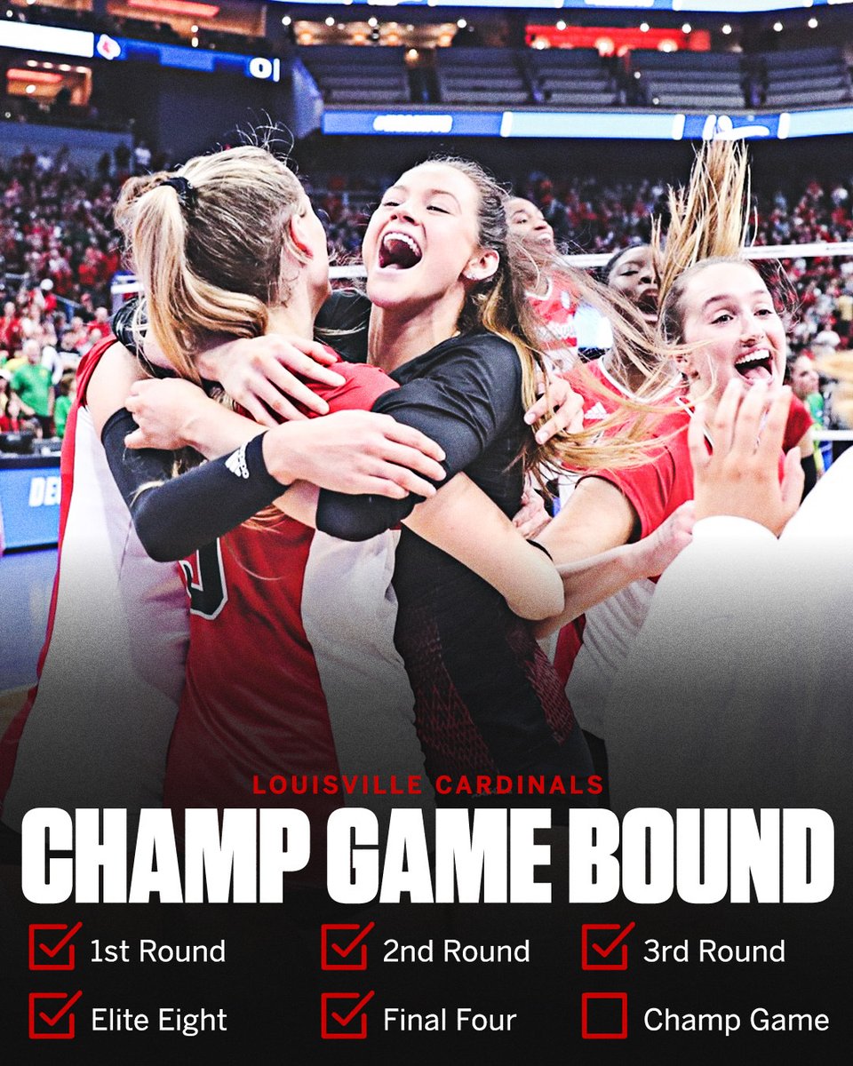 CHAMPIONSHIP BOUND‼️

<a href="/LouisvilleVB/">Louisville Volleyball</a> are the FIRST team in ACC history to reach the <a href="/NCAAVolleyball/">NCAA Women's Volleyball</a> National Championship 💥
