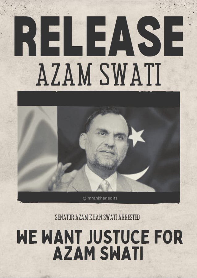 We support Senator Azam Swati.

Keep raising your voice until we get
justice for @AzamKhanSwatiPk 

#ReleaseAzamSwati 
#AzamSwati