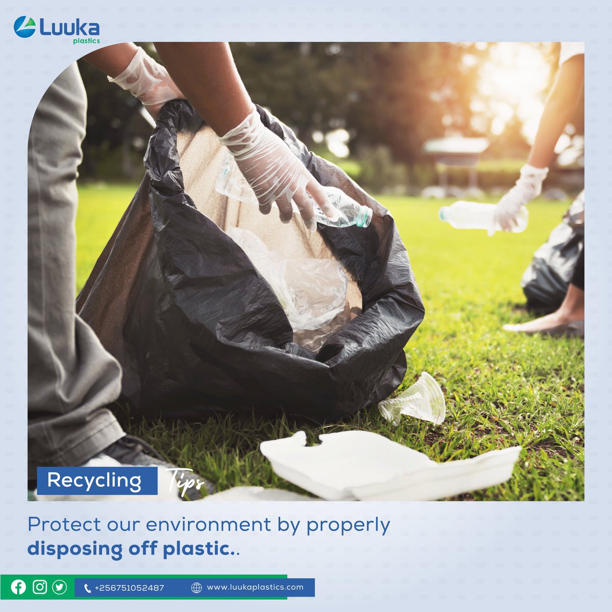Luuka Cares.
Together we can protect our environment by properly disposing off plastic waste.

#luukacares #Gogreen