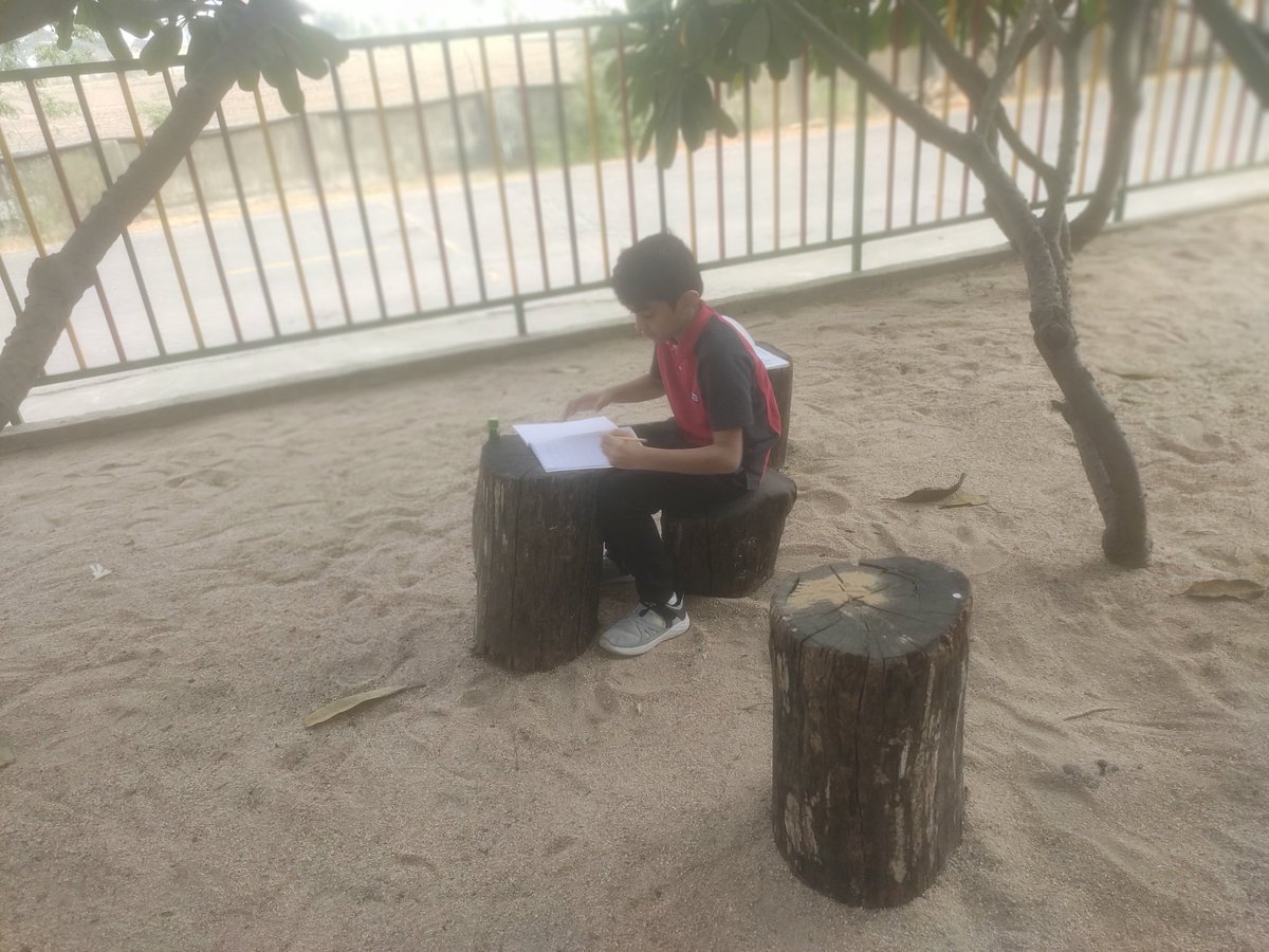 Students learning about the benefits of the trees under the trees <a href="/BhumiManglani/">Bhumika Manglani</a> <a href="/Ms_Ritu/">Ritu Chopra</a> <a href="/MariyamBaxamusa/">Mariyam Baxamusa</a> <a href="/zeel_choksi/">Zeel choksi</a>