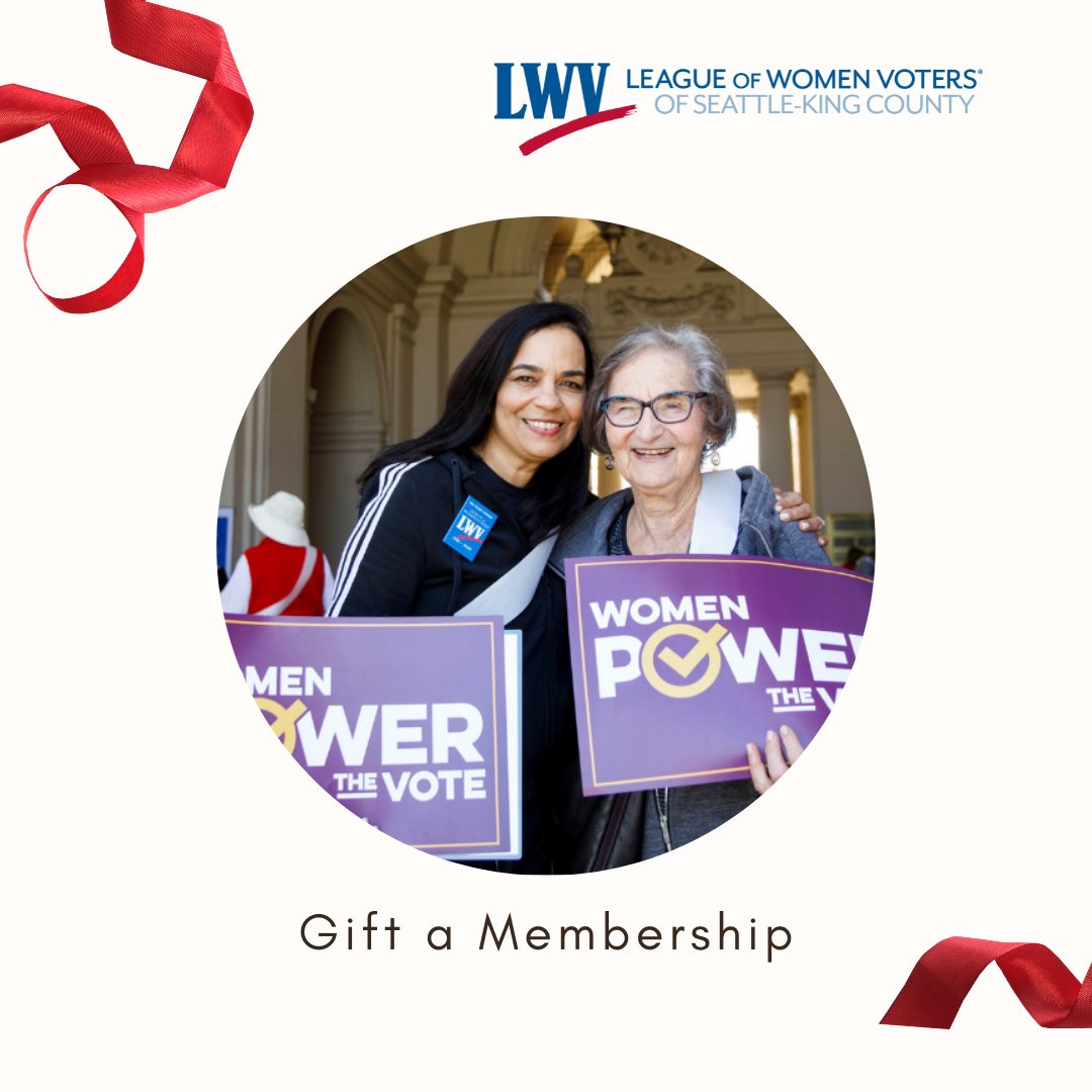 LWVSeattleKC's tweet photo. Share the power of League membership this holiday season! 
Here’s how it works: You select a friend or family member. Click the link below and provide a few details and we'll take it from there. https://t.co/EL9MRn1ZMY
We provide the recipient of your gift with a welcome package. https://t.co/Uvg1if8l8I