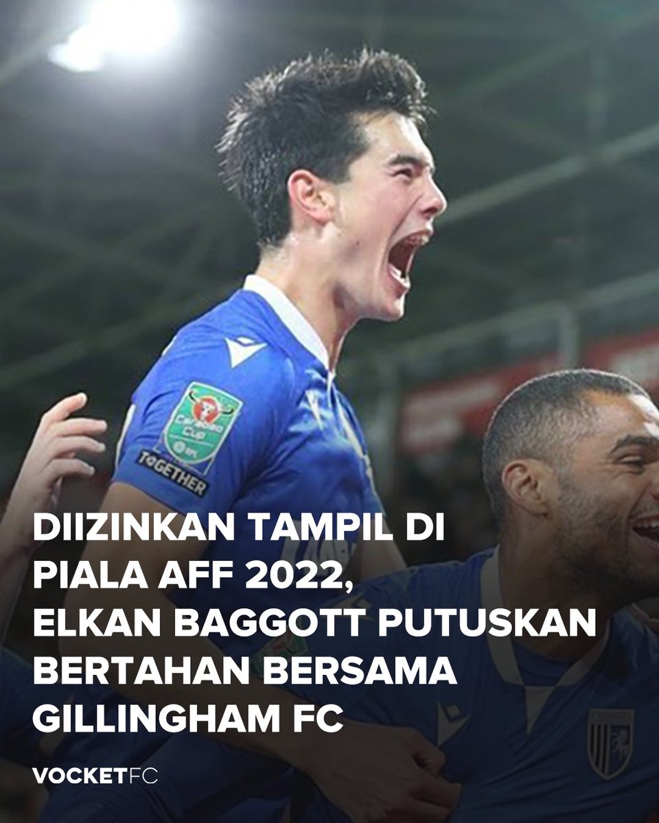 Pelatih Gillingham FC sudah memberikan kebebasan, Elkan Baggott memutuskan untuk tetap bersama klub.

All the best, Elkan! 💪

Selengkapnya: vocketfc.com/diizinkan-bela…