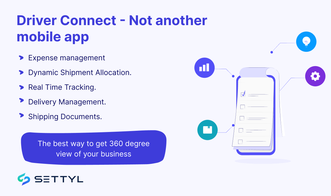 SettylCorp's tweet photo. Say goodbye to the hassle of manual back office - Settyl Drive App

https://t.co/1kbTmyxN4W

#truckertripsheet #fuelexpensemanagement #driverexpense #truckexpense #drivertripsheet #driversettlement #deliveryorchestration #lastmiledelivery #autonomousdispatch #dispatchtracking https://t.co/jTJGGintT1