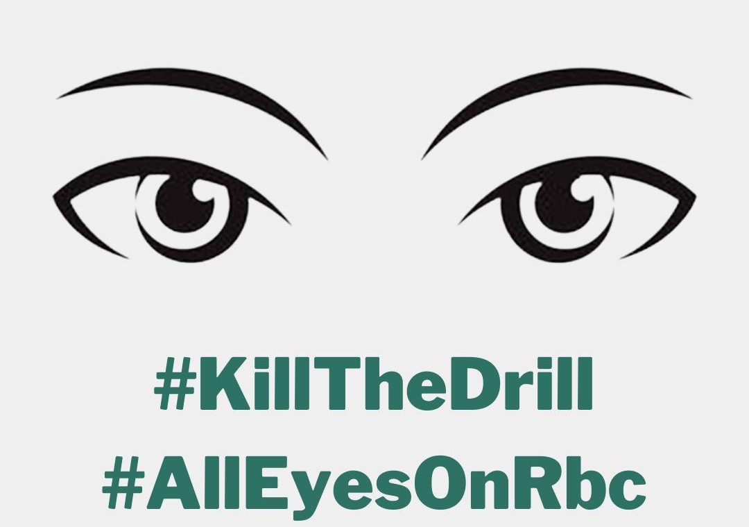 decolonialsol's tweet photo. Canadian Banks like @RBC finance ecological destruction and Indigenous Rights violations. They bankroll projects to mine minerals, transport and extract oil and gas, and dig for coal without #FPIC of Indigenous Peoples. 

#AllEyesOnRBC #KillTheDrill https://t.co/v34ADS5rDs
