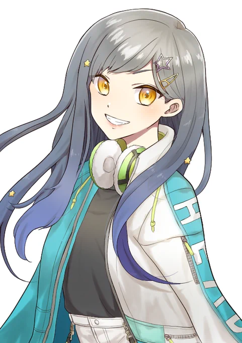 ぽたさんの杏ちゃん!クールにニッと笑う姿がカッコいいホー(`・ω・')b☆【】 #piapro #白石杏 #Vivid_BAD_SQUAD 