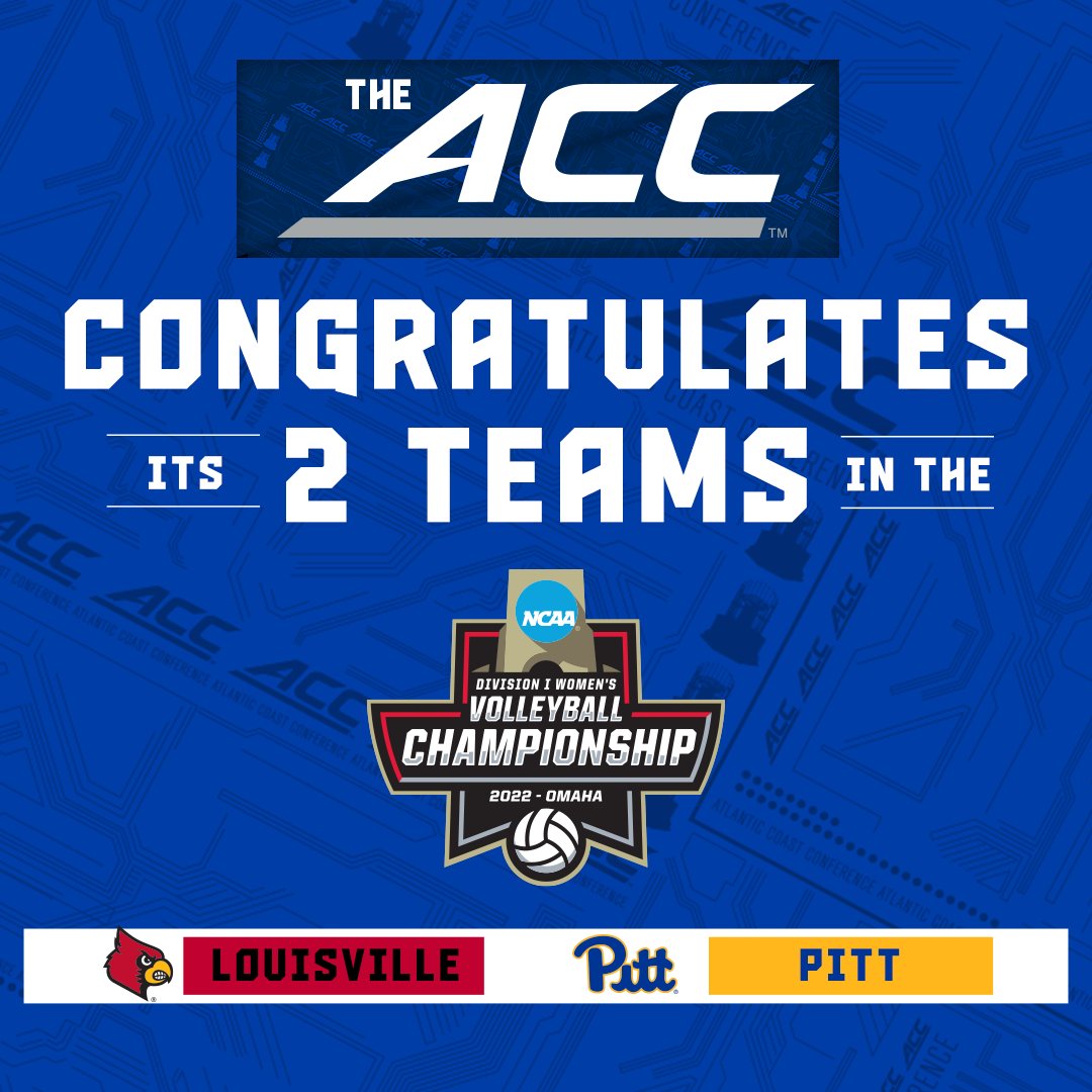 theACC's tweet photo. An 𝘼𝘾𝘾 𝙎𝙚𝙢𝙞𝙛𝙞𝙣𝙖𝙡 𝙈𝙖𝙩𝙘𝙝𝙪𝙥 is next up at the 2022 @NCAAVolleyball National Championship!

Tune into @espn for first serve tonight at 9:30 pm. 🏐

#ACCVB | 🏆🏆🏆 https://t.co/bSwVwjjXJY