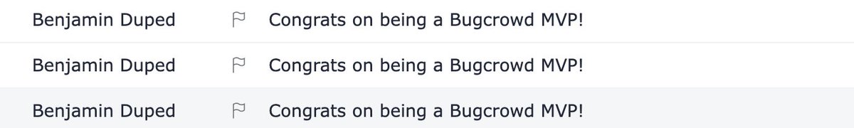 Thank you <a href="/Bugcrowd/">bugcrowd</a>  #bugcrowd #bugbounty