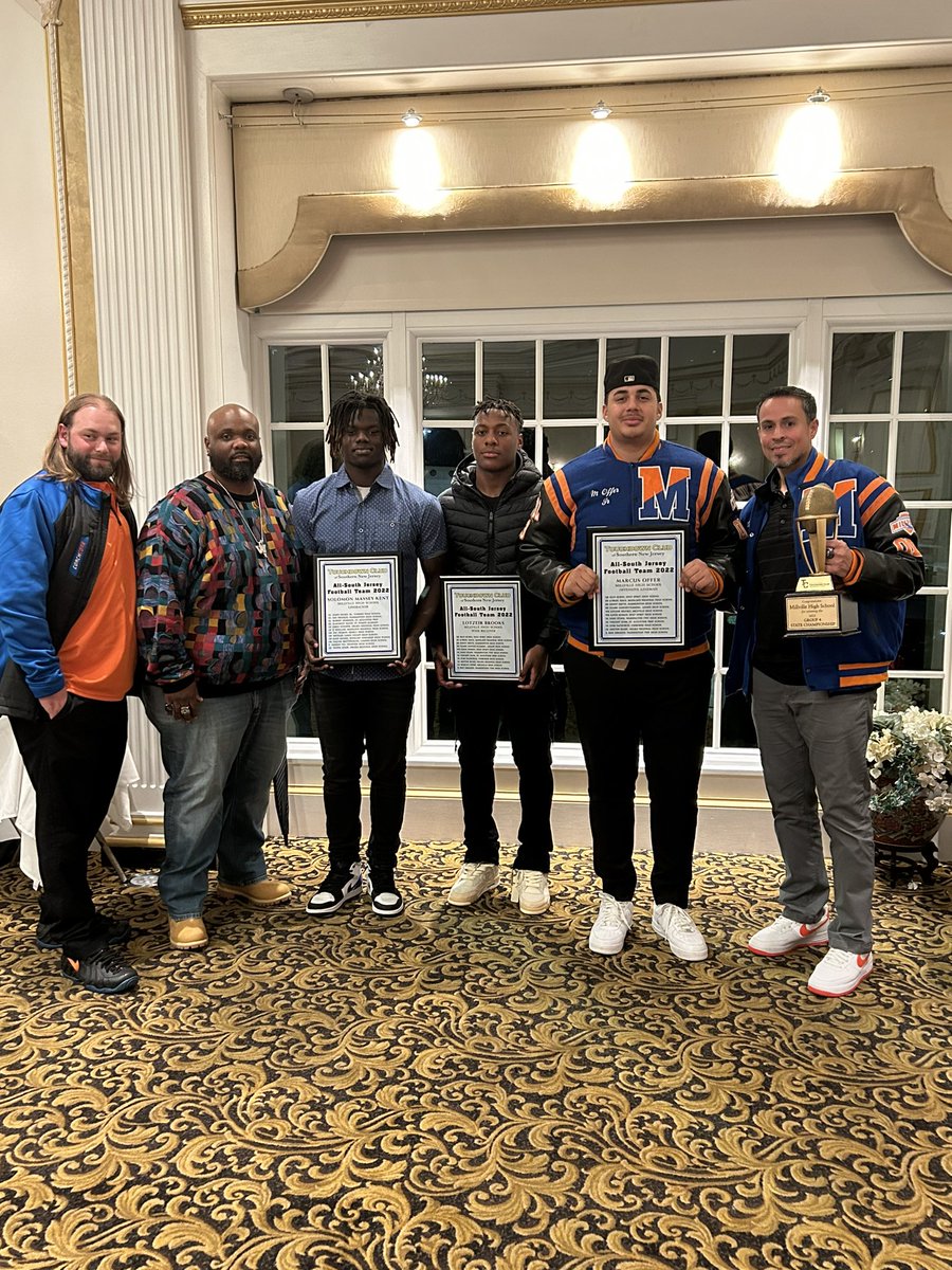TheVilleBolts's tweet photo. Congratulations to Marcus, Brooks &amp; Solomon on being selected for The Touchdown Clubs All South Jersey! @TBoltAthletics @BoltsPrincipal @millvillesuper https://t.co/KZh5BHj5DO