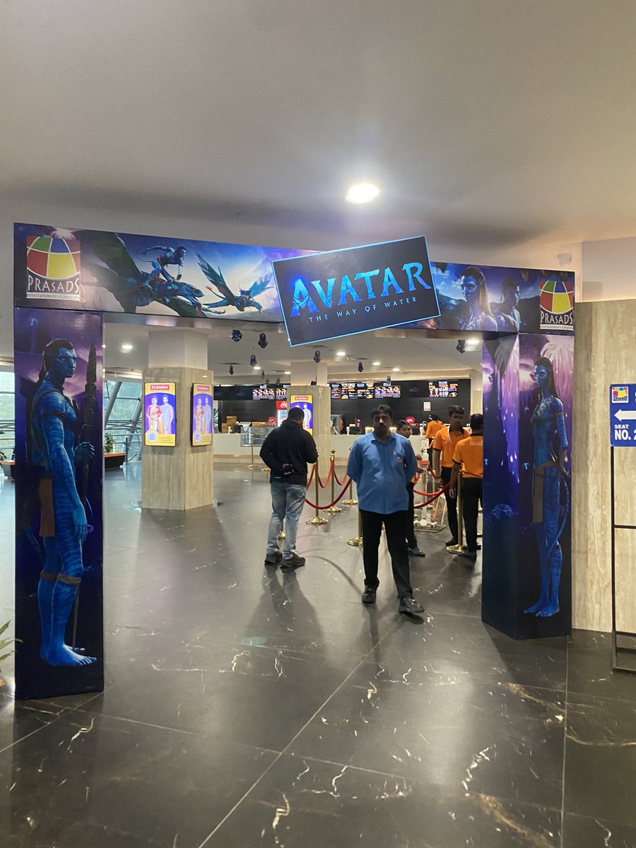 akhilimz's tweet image. 8am show! #AvatarTheWayOfWater 

#PrasadsLargeScreen