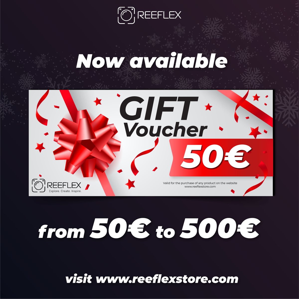 ReeflexCamera's tweet photo. Not sure what to get for your beloved photography-ones? No need to bother - get them a gift card!π€©π
β’
Discover: https://t.co/ZoJm3BS6Gs
Follow: @reeflexcamera
β’
#ShotWithReeflex #Reeflex #ReeflexCamera #ProSeriesLenses #ProSeriesFilters https://t.co/8b7UtThTFb
